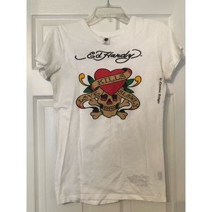Vintage women’s Ed Hardy t-shirt w/ skull